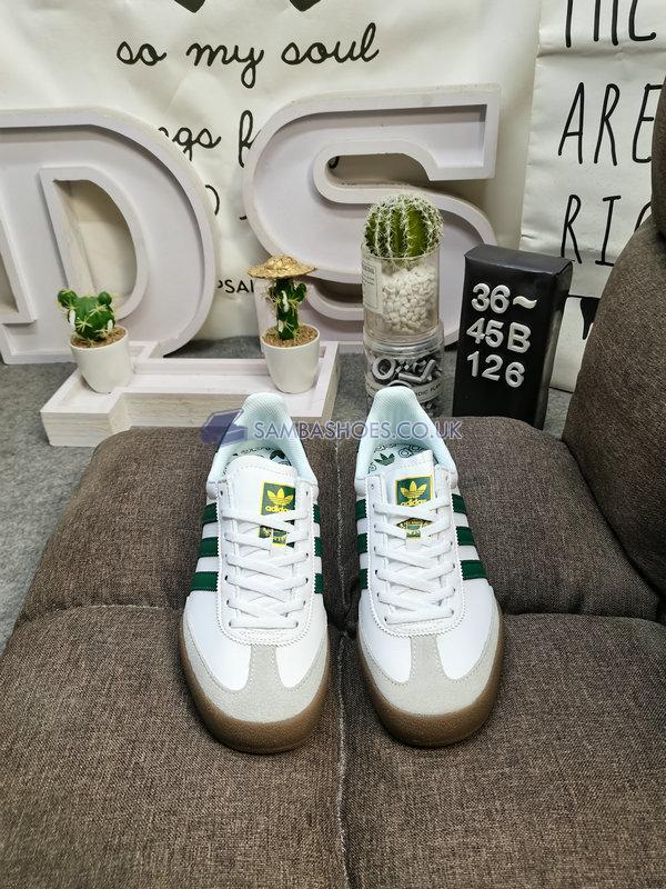 Adidas Jeans "White Green Gum" - Cloud White/Collegiate Green/Gum - GX4990 Classic Originals Shoes