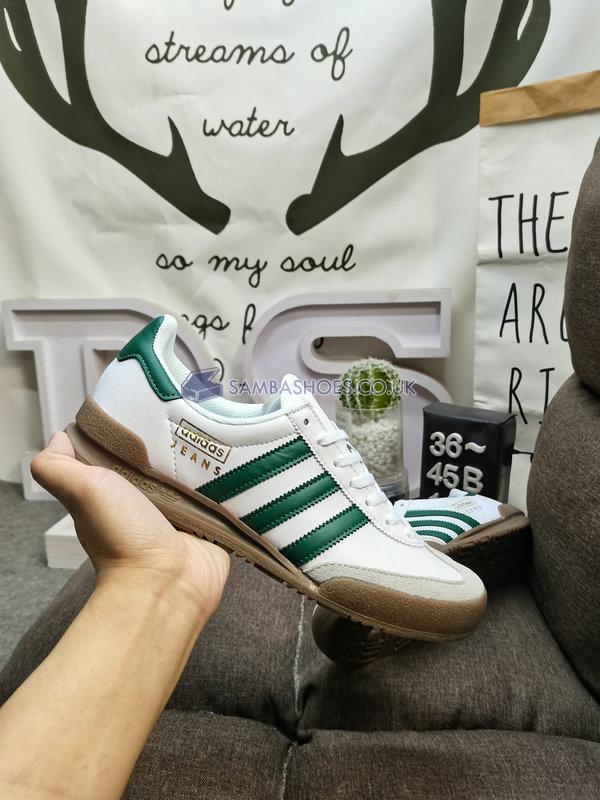 Adidas Jeans "White Green Gum" - Cloud White/Collegiate Green/Gum - GX4990 Classic Originals Shoes