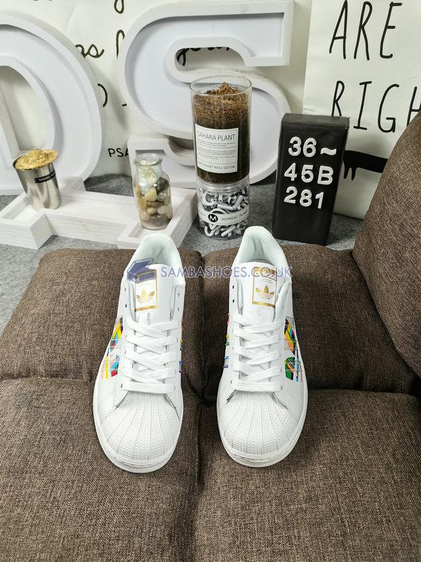 Adidas Superstar "Pride" - Cloud White/Cloud White/Cloud White - FY9022 Classic Originals Shoes