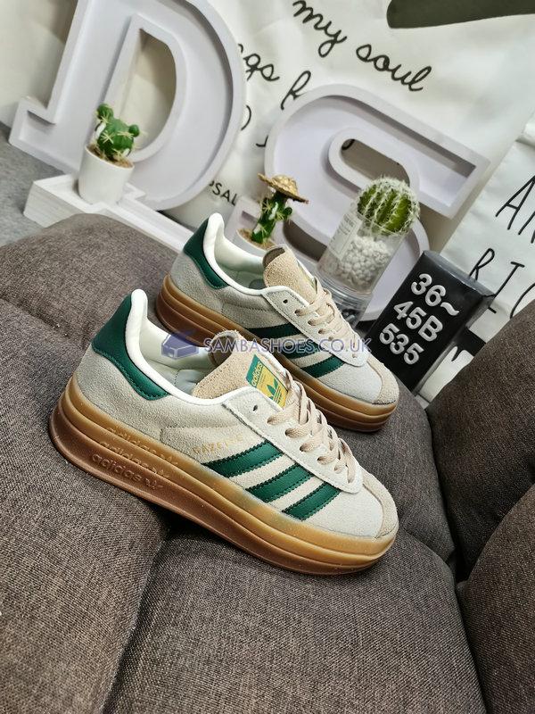 Adidas Gazelle Bold "Cream Collegiate Green" - Cream White/Collegiate Green/Magic Beige - ID7056 Classic Originals Shoes