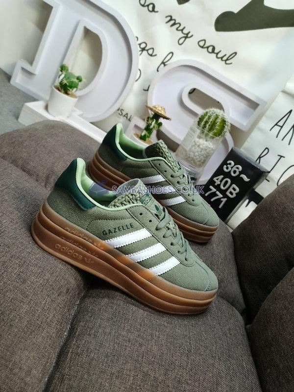 Adidas Gazelle Bold "Silver Green Gum" - Silver Green/Cloud White/Collegiate Green - ID6998 Classic Originals Shoes