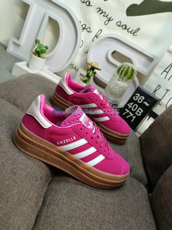 Adidas Gazelle Bold "Wild Pink Gum" - Wild Pink/Cloud White/Clear Pink - ID6997 Classic Originals Shoes