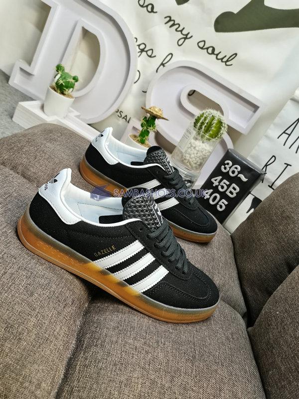 Adidas Gazelle Indoor "Black White Gum" - Core Black/Cloud White/Core Black - H06259 Classic Originals Shoes