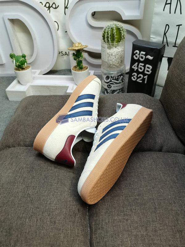 Adidas Gazelle "Off White Dark Blue Gum" - Off White/Dark Blue/Collegiate Burgundy - IE0546 Classic Originals Shoes