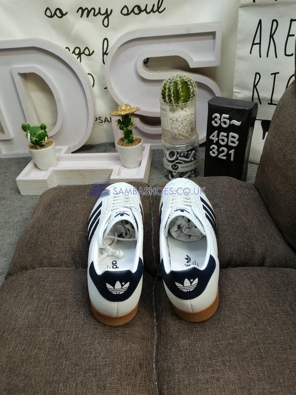 Adidas Gazelle Leather "Footwear White Navy Gum" - Footwear White/Navy/Gum - IG3507 Classic Originals Shoes