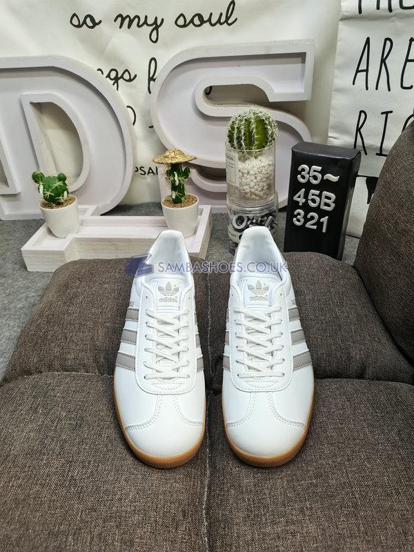 Adidas Gazelle Leather "White Grey Gum" - Footwear White/Grey/Gum - IG3508 Classic Originals Shoes