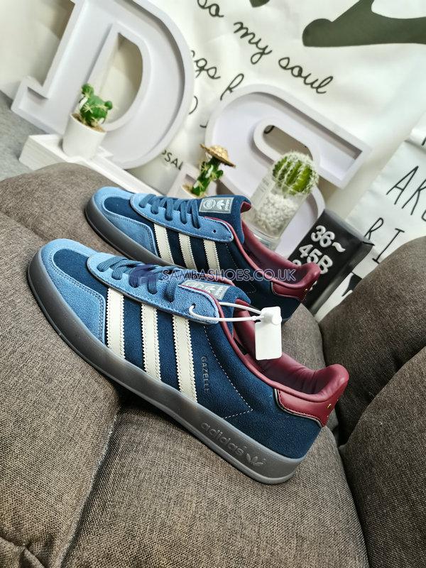 Adidas Gazelle Indoor "Crew Navy Burgundy" - Crew Navy/Gold Metallic/Off White - ID1008 Classic Originals Shoes