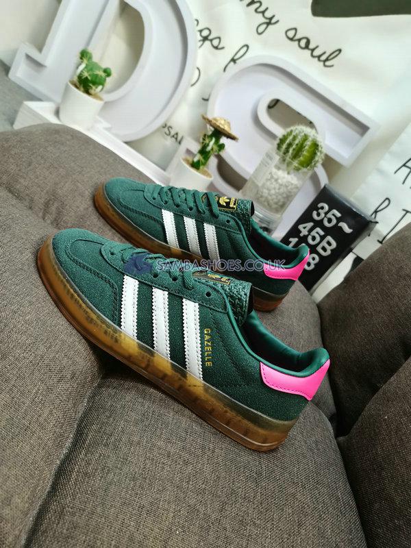 Adidas Gazelle Indoor "Collegiate Green Pink" - Collegiate Green/Footwear White/Lucid Pink - IG5929 Classic Originals Shoes