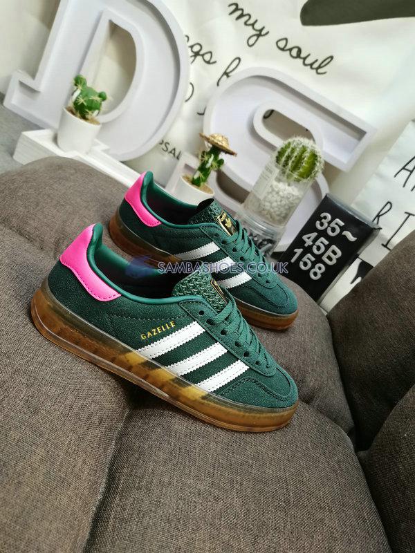 Adidas Gazelle Indoor "Collegiate Green Pink" - Collegiate Green/Footwear White/Lucid Pink - IG5929 Classic Originals Shoes