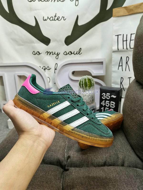 Adidas Gazelle Indoor "Collegiate Green Pink" - Collegiate Green/Footwear White/Lucid Pink - IG5929 Classic Originals Shoes