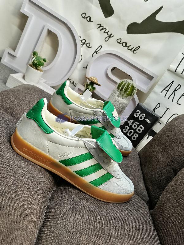 Foot Industry x Adidas Gazelle Indoor "Off White Green" - Off White/Green/Off White - ID3518 Classic Originals Shoes