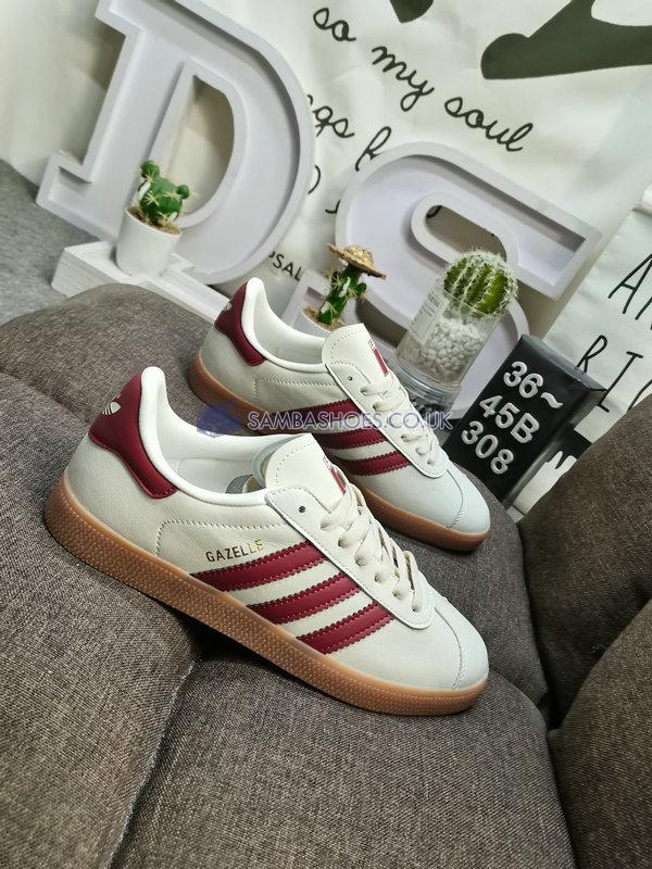 Adidas Gazelle Leather "National Team Retro Collection - Peru" - Off White/Team Power Red/Gum - ID3720 Classic Originals Shoes