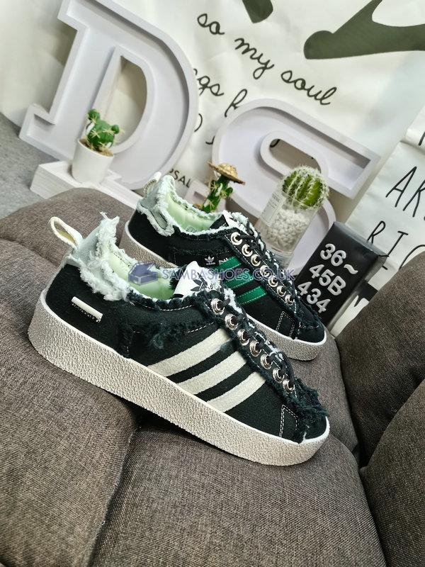 Song For The Mute x Adidas Campus 80s "Black" - Core Black/Cream White/Linen Green - ID4791 Classic Originals Shoes