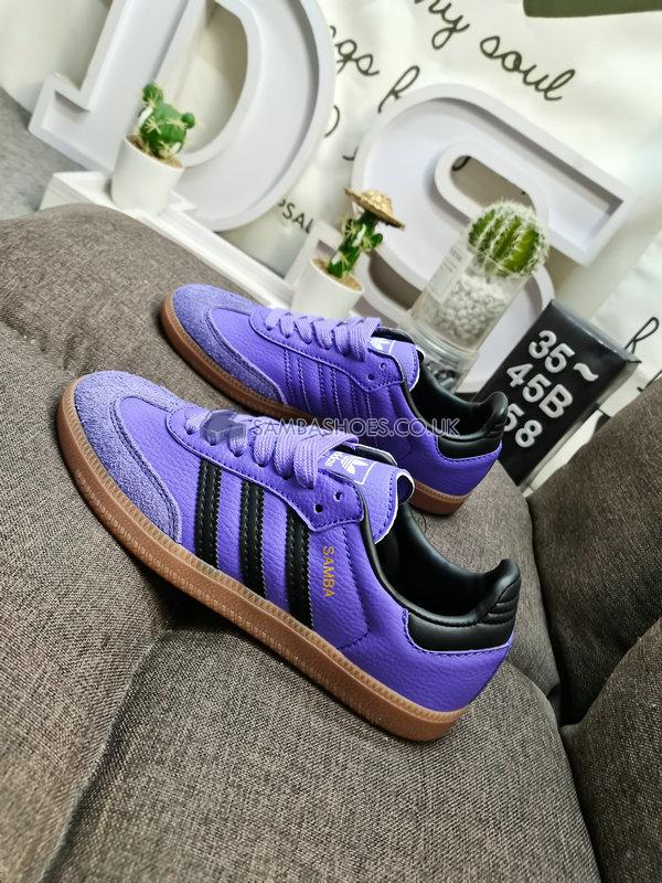 Adidas Samba OG "Shadow Violet Gum" - Shadow Violet/Carbon/Cloud White - IE7012 Classic Originals Shoes