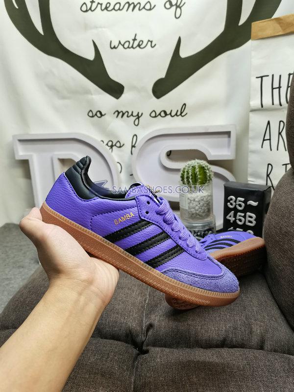 Adidas Samba OG "Shadow Violet Gum" - Shadow Violet/Carbon/Cloud White - IE7012 Classic Originals Shoes