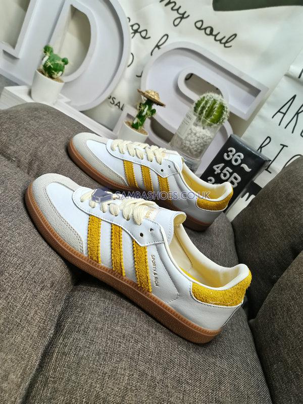 Sporty & Rich x Adidas Samba OG "White Bold Gold" - Cloud White/Bold Gold/Cream White - IF5661 Classic Originals Shoes