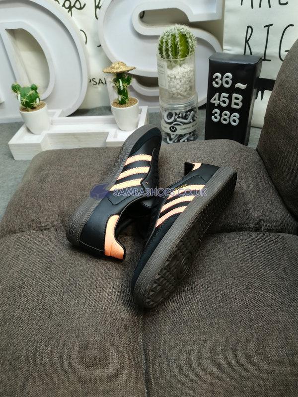 Adidas Samba OG "Black Orange" - Core Black/Hi-Res Orange/Gold Metallic - B75804 Classic Originals Shoes