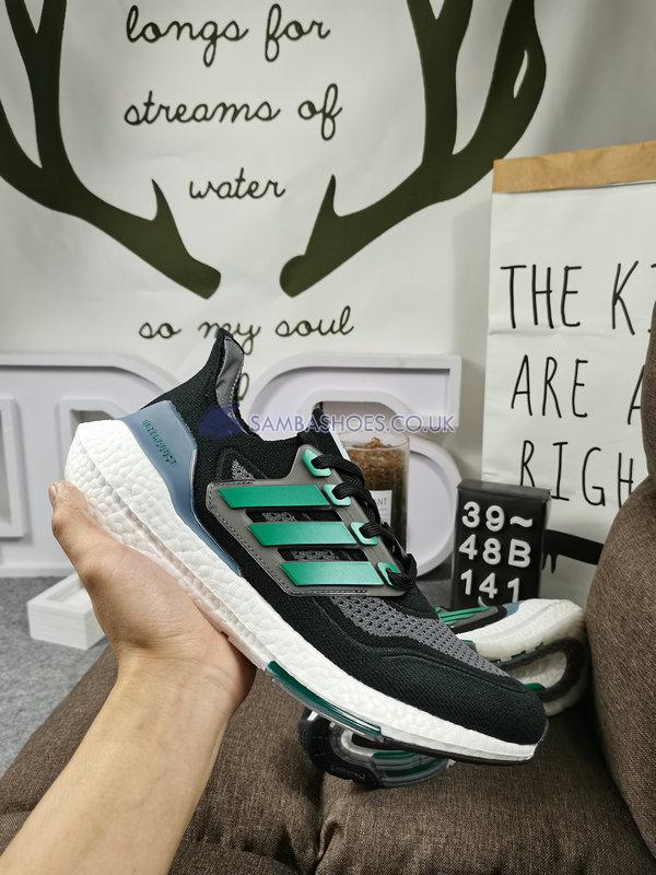 Adidas UltraBoost 21 "Black Sub Green" - Cloud White/Sub Green/Core Black - FZ1923 Classic Running Shoes