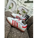 Adidas Samba OG "White Solar Red Gum" - Cloud White/Solar Red/Off White - IF6513 Classic Originals Shoes