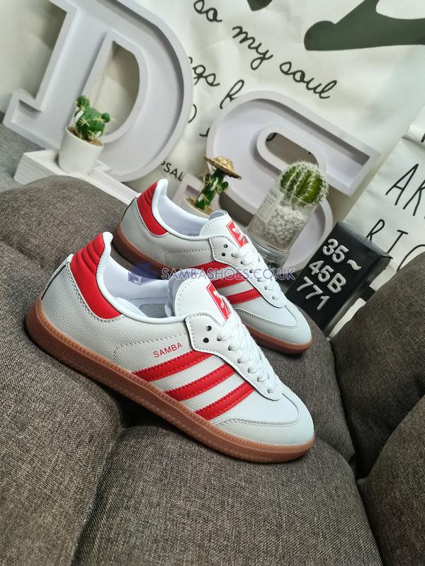 Adidas Samba OG "White Solar Red Gum" - Cloud White/Solar Red/Off White - IF6513 Classic Originals Shoes