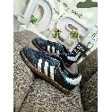 Fefei Ruan x Adidas Samba OG "Chinese New Year Pack - Black" - Core Black/Footwear White/Teal - ID1141 Classic Originals Shoes