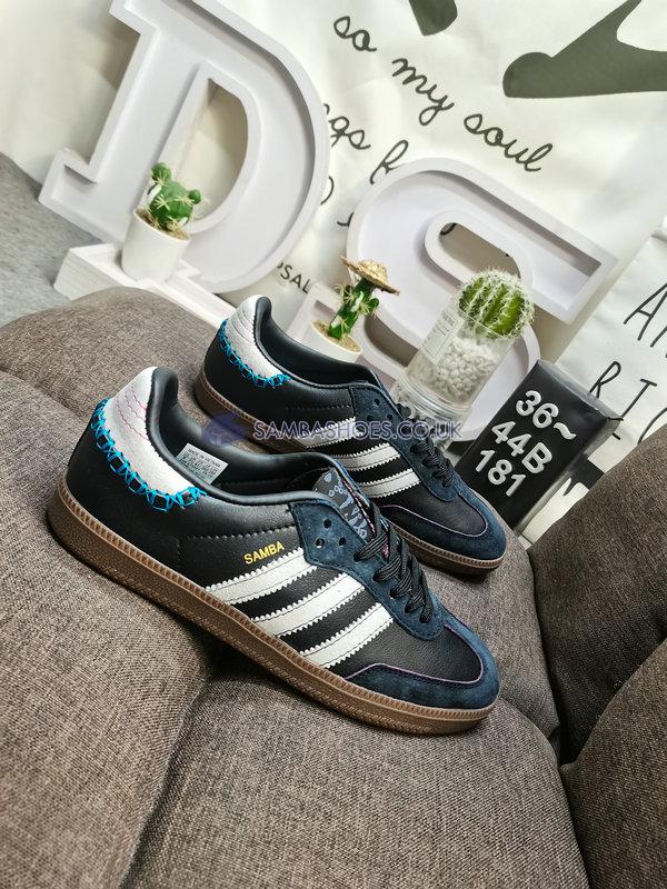 Fefei Ruan x Adidas Samba OG "Chinese New Year Pack - Black" - Core Black/Footwear White/Teal - ID1141 Classic Originals Shoes