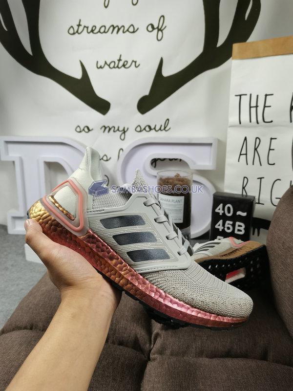 Adidas Ultraboost 20 "Metal Grey Signal Coral" - Metal Grey/Grey/Signal Coral - FV4389 Classic Running Shoes