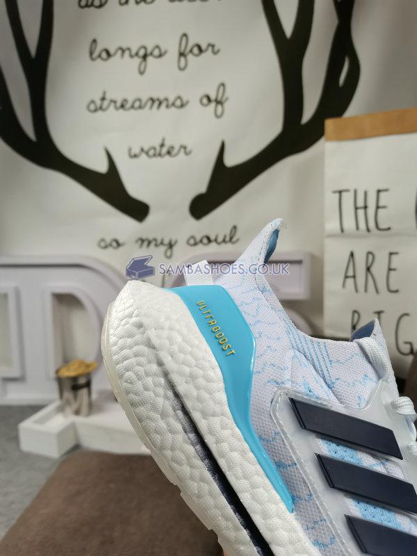 Adidas UltraBoost 21 "White Clear Blue" - Cloud White/Night Indigo/Clear Blue - GZ7120 Classic Running Shoes