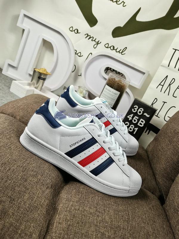 Adidas Superstar FD "Dark Blue" - Footwear White/Dark Blue/Footwear White - F36583 Classic Originals Shoes