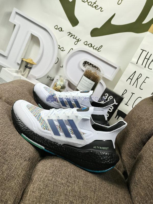 Adidas UltraBoost 21 "White Screaming Green" - Cloud White/Core Black/Screaming Green - GZ3194 Classic Running Shoes