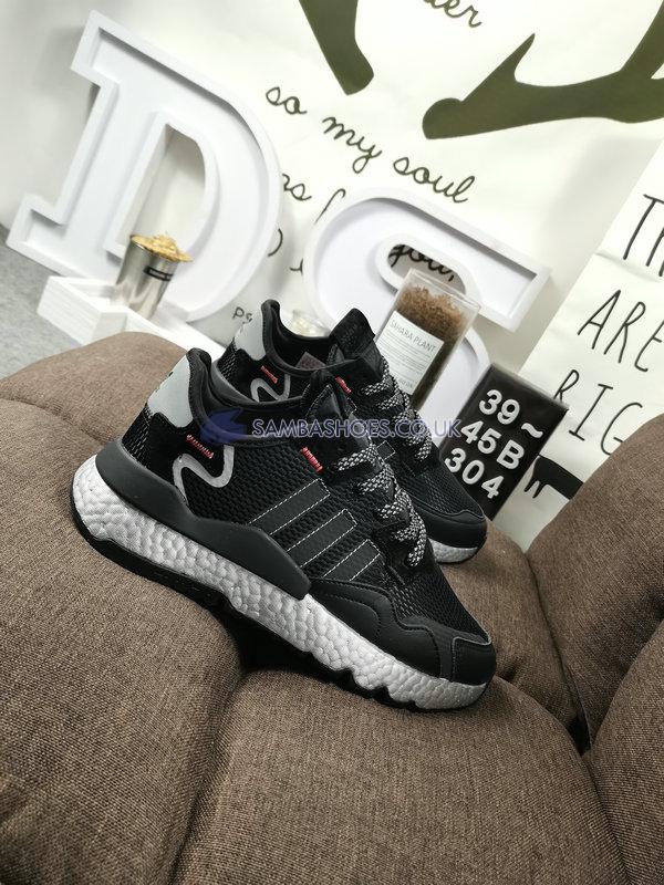 Adidas Nite Jogger "Black Silver Metallic" - Core Black/Shock Red/Silver Metallic - FV4137 Classic Originals Shoes