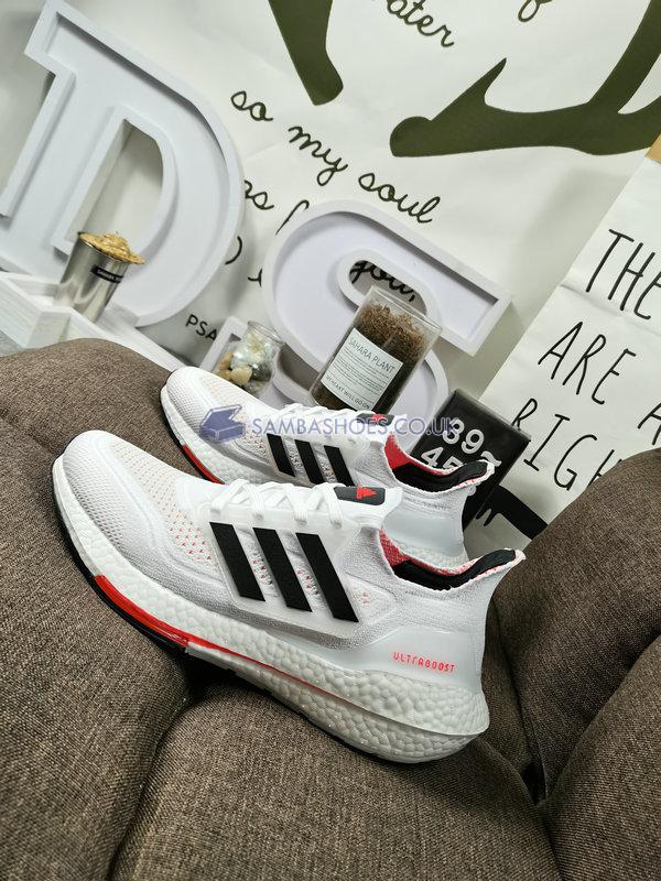 Adidas UltraBoost 21 "Tokyo" - Cloud White/Core Black/Solar Red - S23863 Classic Running Shoes