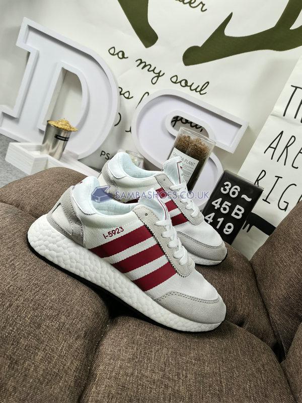 Adidas I-5923 "Grey Burgundy" - Cloud White/Collegiate Burgundy/Grey - D97231 Classic Originals Shoes