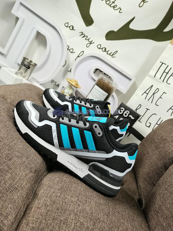 Adidas ZX 750 HD J "Bright Cyan" - Core Black/Bright Cyan/Grey Three - FV4609 Classic Originals Shoes