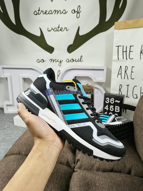 Adidas ZX 750 HD J "Bright Cyan" - Core Black/Bright Cyan/Grey Three - FV4609 Classic Originals Shoes