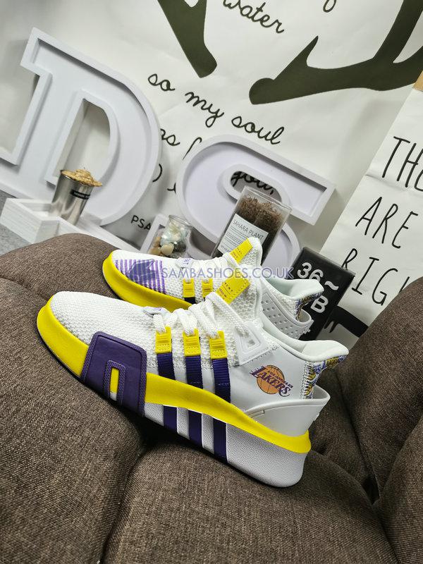 Adidas EQT Bask ADV "LAKERS" - White/Yellow/Purple - F33853-2 Classic Originals Shoes