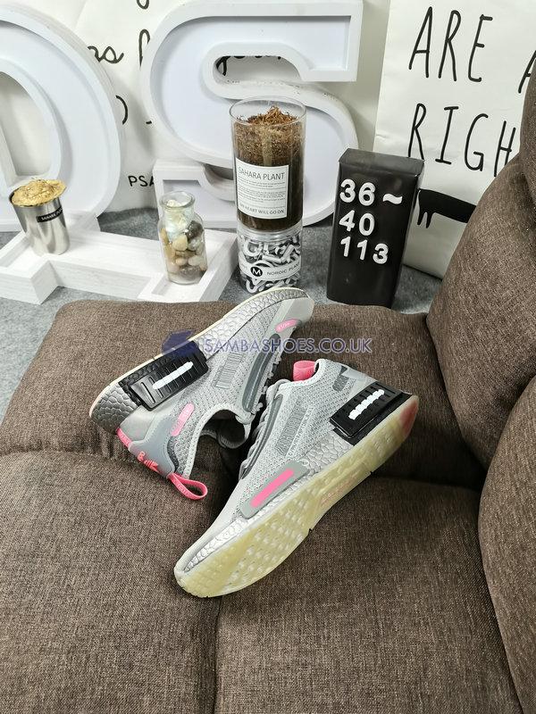 NASA x Adidas Wmns NMD_R1 Spectoo "Grey Core Black" - Grey/Hazy Rose/Core Black - FZ3206 Classic Originals Shoes