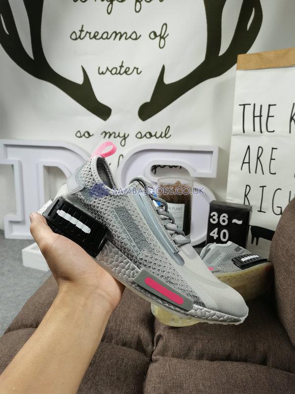 NASA x Adidas Wmns NMD_R1 Spectoo "Grey Core Black" - Grey/Hazy Rose/Core Black - FZ3206 Classic Originals Shoes