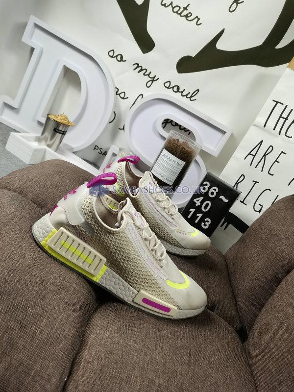 Adidas Wmns NMD_R1 Spectoo "Aluminum" - Aluminum/Hi-Res Yellow/Vivid Pink - FX6935 Classic Originals Shoes