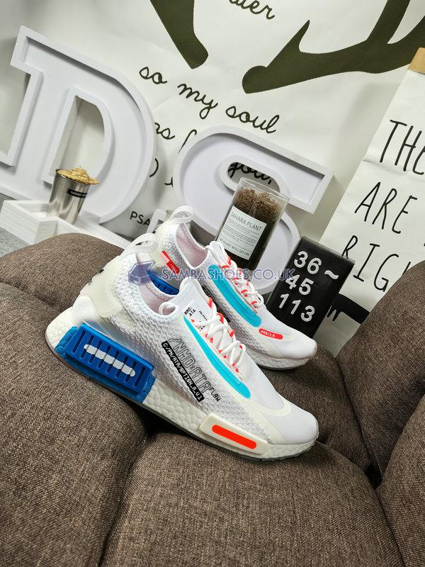 Adidas NMD_R1 Spectoo "White Shock Blue" - Cloud White/Solar Red/Shock Blue - FZ3629 Classic Originals Shoes