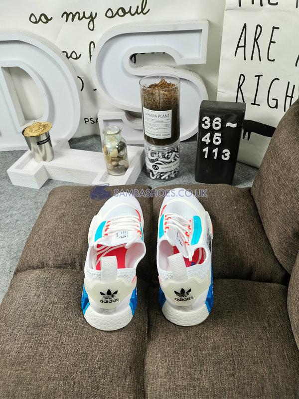 Adidas NMD_R1 Spectoo "White Shock Blue" - Cloud White/Solar Red/Shock Blue - FZ3629 Classic Originals Shoes