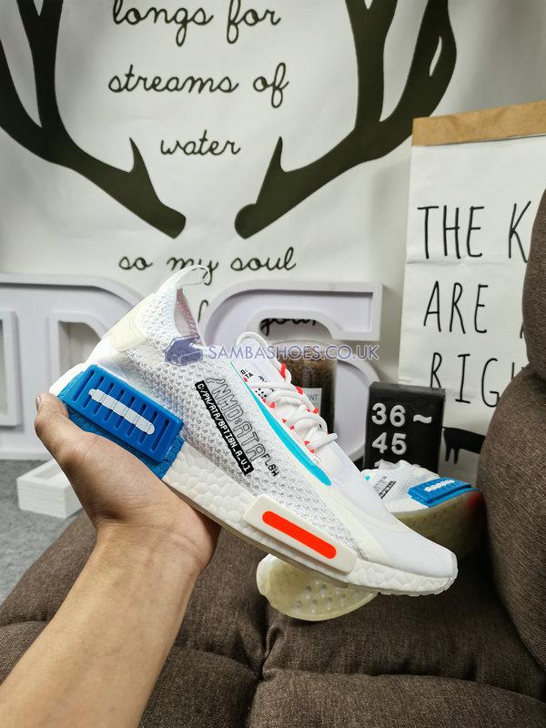 Adidas NMD_R1 Spectoo "White Shock Blue" - Cloud White/Solar Red/Shock Blue - FZ3629 Classic Originals Shoes