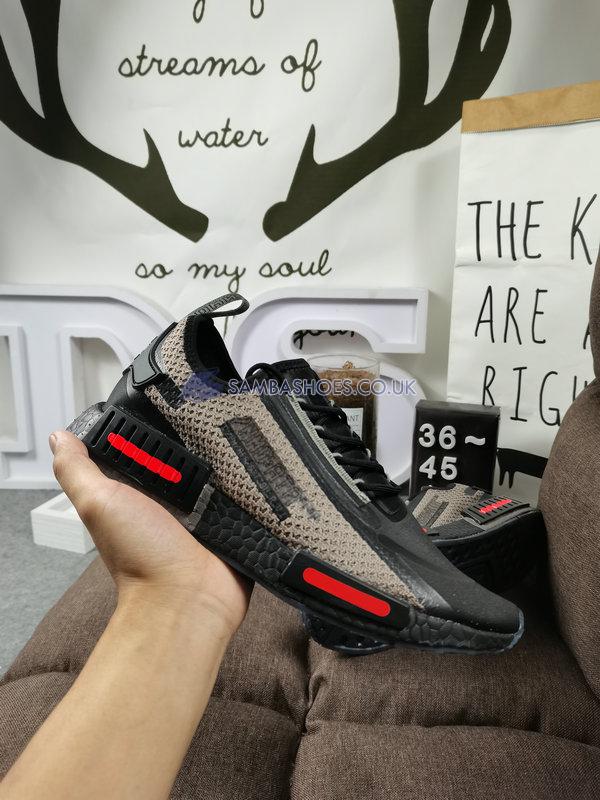 Adidas NMD_R1 Spectoo "Black Solar Red" - Core Black/Grey Five/Solar Red - FZ3204 Classic Originals Shoes