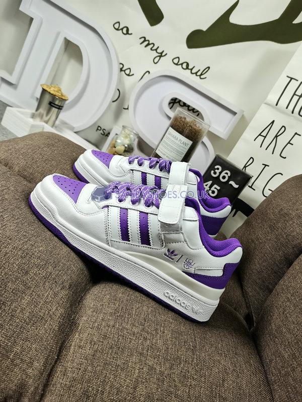 Donovan Mitchell x Adidas Forum Low "Collegiate Purple" - Cloud White/Collegiate Purple/Halo Mint - GY8287 Classic Originals Shoes