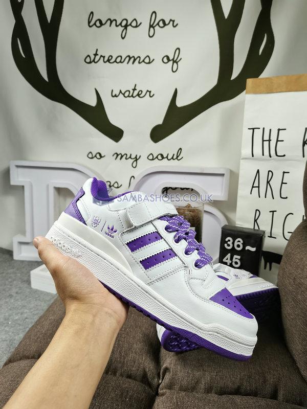 Donovan Mitchell x Adidas Forum Low "Collegiate Purple" - Cloud White/Collegiate Purple/Halo Mint - GY8287 Classic Originals Shoes