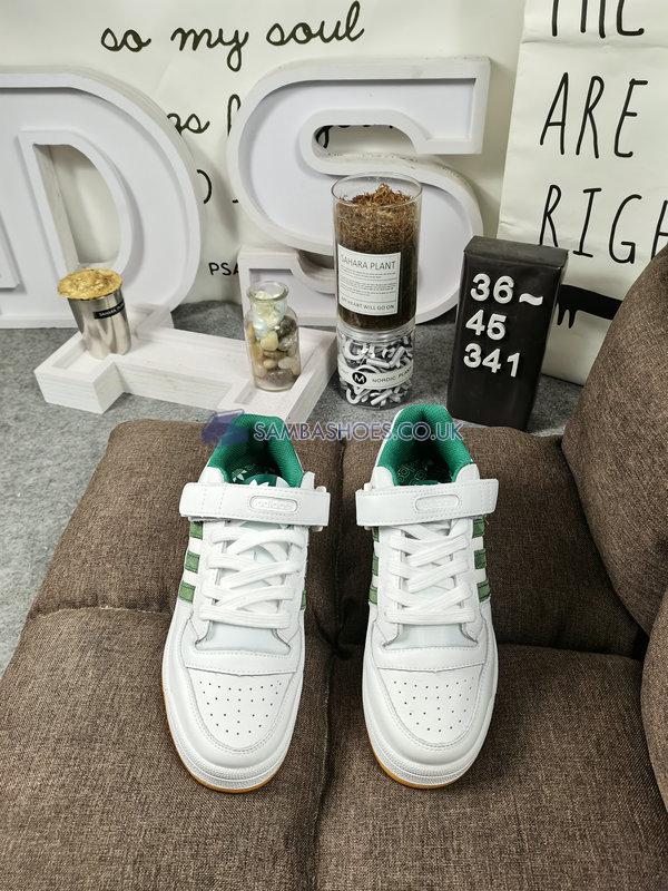 Adidas Forum Low "White Green Gum" - Cloud White/Collegiate Green/Gum - AQ1261 Classic Originals Shoes