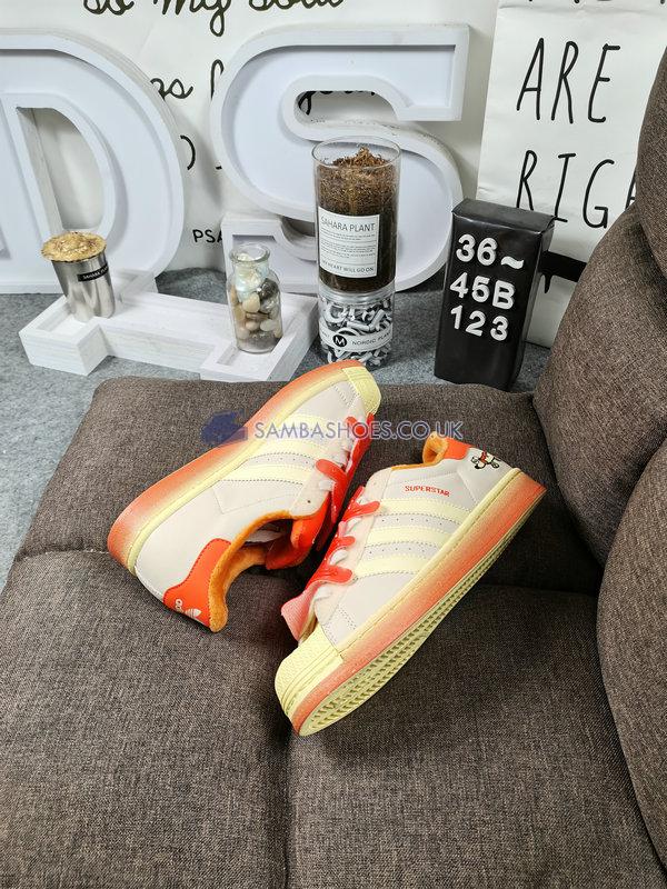 Melting Sadness x Adidas Superstar "Hotdog" - Ecru Tint/Easy Yellow/Super Orange - FZ5256 Classic Originals Shoes