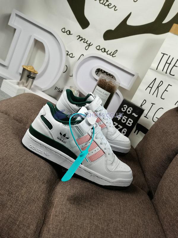 Adidas Forum 84 Low "Collegiate Green Glow Pink" - Off White/Collegiate Green/Glow Pink - H01671 Classic Originals Shoes