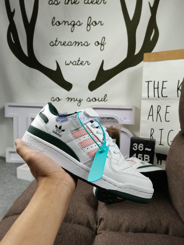 Adidas Forum 84 Low "Collegiate Green Glow Pink" - Off White/Collegiate Green/Glow Pink - H01671 Classic Originals Shoes