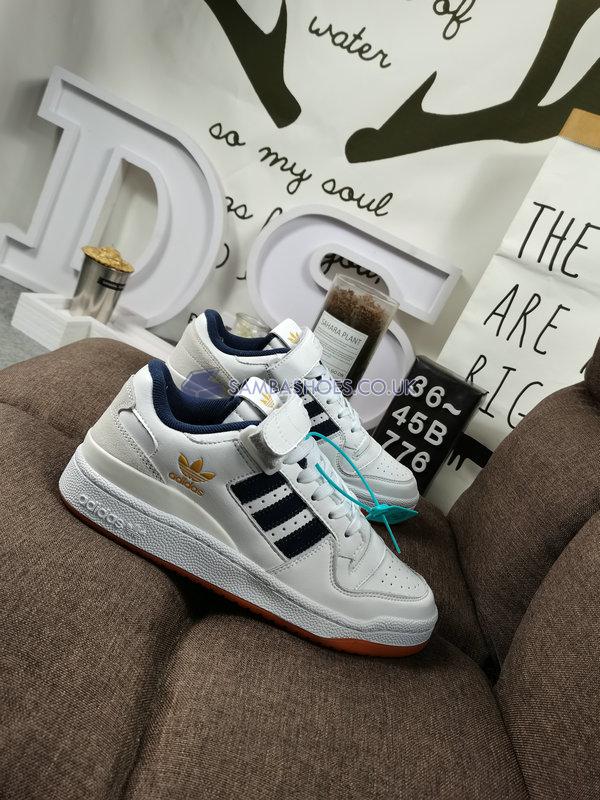 Adidas  Forum Low "White Crew Navy" - Cloud White/Crew Navy/Gum - GY2648 Classic Originals Shoes